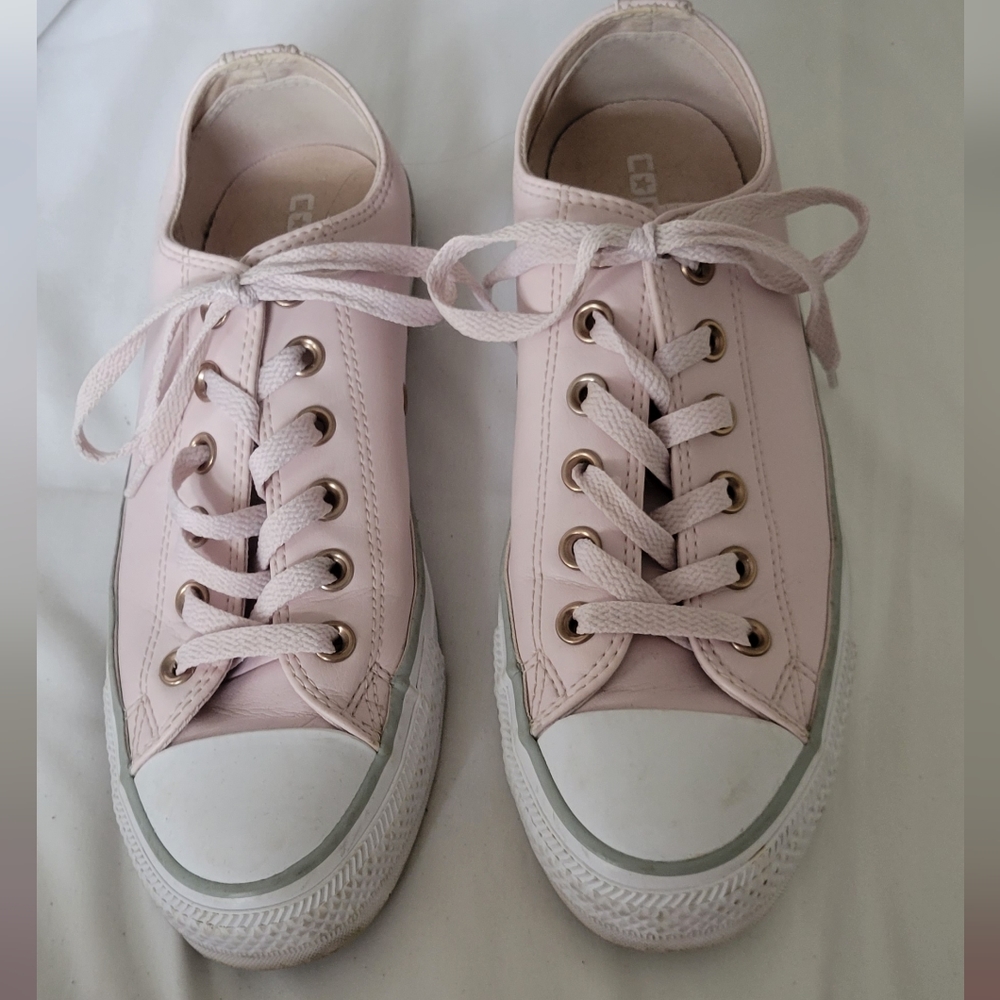 Converse Pink Leather Shoes